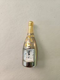 Miniature Champagne Bottle Clock