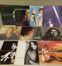 Collection Of 10 Joan Baez Vinyl LP Albums