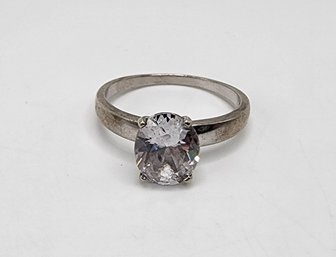 Beautiful Vintage CZ Ring In Sterling Silver