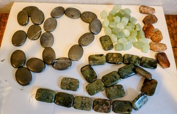 Beautiful Selection Of Serpentine, Fossil Coral, Pyrite And Jasper