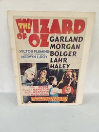Vintage Wizard Of Oz Cardboard Poster