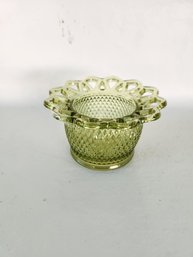 Vintage Imperial Glass Diamond Lace Vase