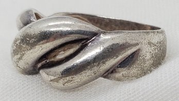 Vintage Sterling Silver Heavy Knot Ring ~ 4.0 Grams - Size 8