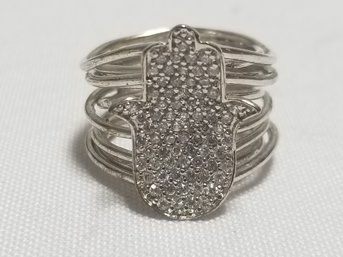 Sterling Silver Hamsa Ring