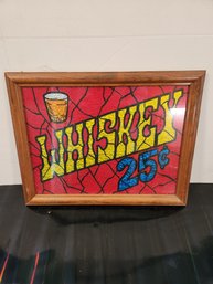Foil Art Whiskey Sign