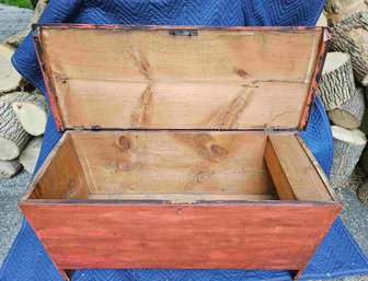 Vintage Trunk W Candle Stick Box