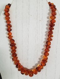Baltic Honey Colored Amber Beaded Necklace