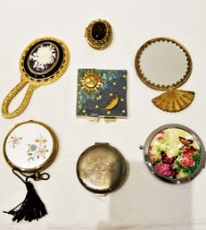 Beautiful Selection Of Foldable And Handheld Vintage Mirror Compacts