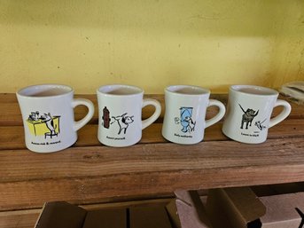Set Of 4 'Bad Dog Wisdom' Coffee Mugs - Brand New In Box