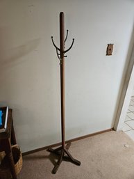Antique Wood Coat Stand - 62' Height