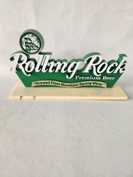 Vintage Rolling Rock Plastic Advertisement