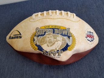 St Louis Rams Kurt Warner Super Bowl Football