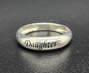 Vintage Sterling Silver Daughter Ring