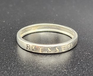 Vintage Blessed Sterling Silver Ring