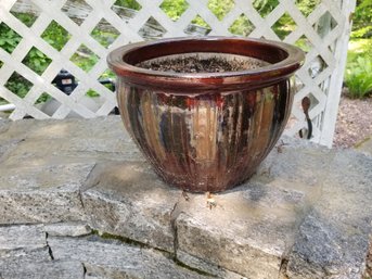 Vintage 12' Drip Pottery Large Planter Pot