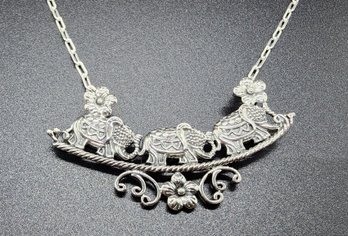 Bali, Sterling Silver Elephant Necklace