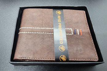 Passage Brown Genuine Leather RFID Bi-fold Mens Wallet