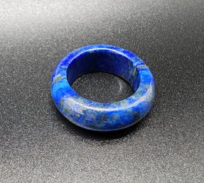 Lapis Lazuli Caved Band Ring