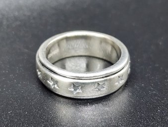 Size 5 Sterling Star Spinner Ring