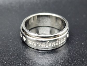 Size 8 Sterling Valentines Spinner Ring