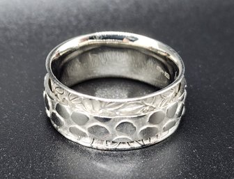 Size 9 Spinner Ring In Sterling Silver