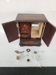 Musical Jewelry Box With Contents