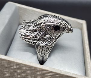 Eagle Ring In Stainless Steel