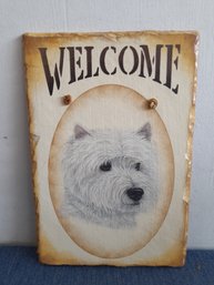 Welcome Dog Slate