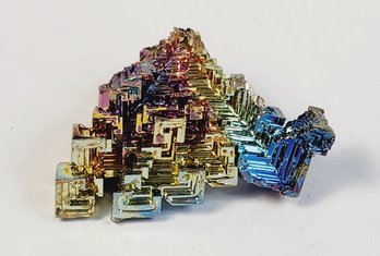 Bismuth - Rainbow Crystal  Cluster Pyramid Metal Rock Specimen