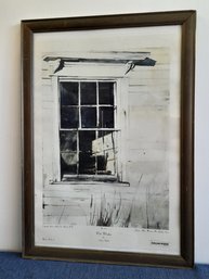 A Collograph Print West Window By Andrew Wyeth