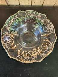Vintage Silver Lace Footed Centerpiece Bowl