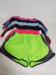 Six Pairs Of Ladies NIKE Dri Fit Running Shorts - Size Small 4-6 - Assorted Colors & Styles