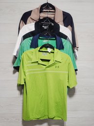 Four Men's Casual Shirts - Under Armour, Nike Golf & IZOD - All Size Small