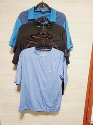 Four Men's Golf & Athletic Shirts - Nike, Nike Tiger Woods Collection, Russell & Champion - Size Medium