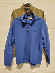 Men's Size Medium Quarter Zip Pullover Sweatshirts From EMS & Polo Ralph Lauren