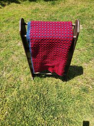 Vintage Quilt Rack With Quilt