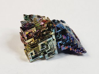 Bismuth - Rainbow Crystal  Cluster Pyramid Metal Rock Specimen