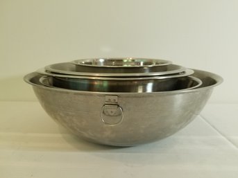 Five Stainless Steel Mixing Bowls