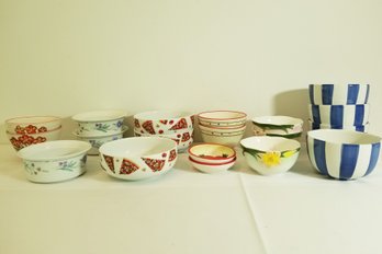 An Assortment Of Nine-teen Ceramic Bowls: Oneida, Nantucket & More