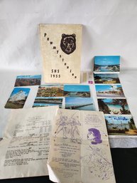 1955 Stonington CT Yearbook And Vintage Postcards
