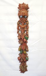 Handcrafted Molded Resin Tribal Totem Wall Hanging