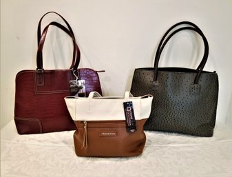 NEW Set Of Multi Sized Leather Tote Bags