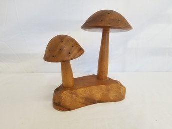 Vintage Mushroom Mid Century Dolphin Genuine Monkey Pod