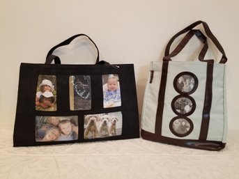 NEW Pair Of Canvas Photo Tote Bags