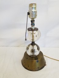 Antique Stacked Orb Hourglass Glass Ball Table Lamp