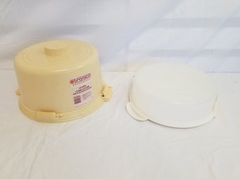 Vintage Transco Locking Cake Cover Set With Easy Serve Handles