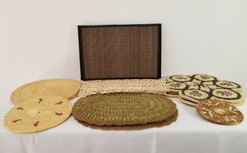 Large Selection Of Twenty-One Wicker & Woven Placemats  #1