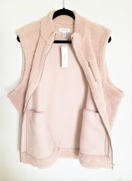 NEW Women's Calvin Klein Cozy Fleece Vest With Gold Tone Hardware Size 1X