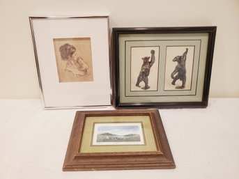 Three Vintage Pieces Of Wall Art - Some Signed