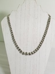 Sterling Silver Graduated Beaded Necklace